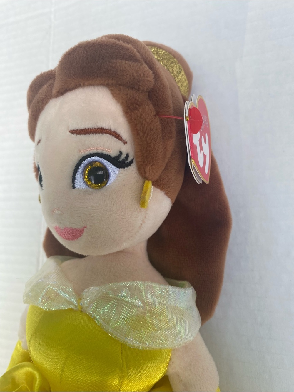 Ty  Disney,s Yellow Gown Princess Plush Doll with Brown Hair💛✨